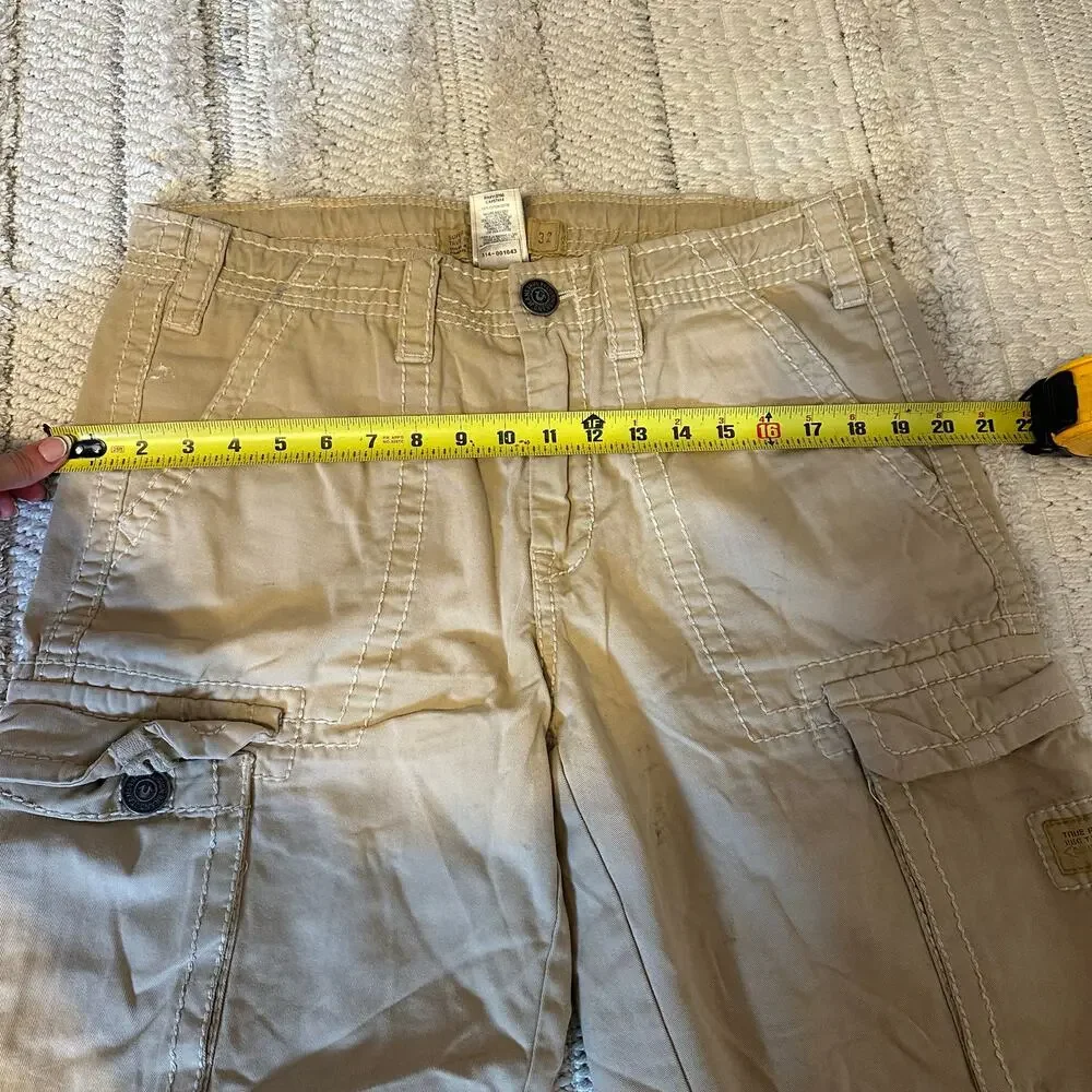 TRUE RELIGION Men's Cargo Shorts Size 32 In Beige